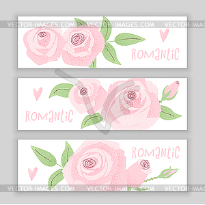 Romantic wedding concept with rose - royalty-free vector image