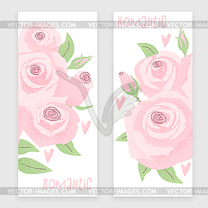 Romantic wedding concept with rose - vector clip art