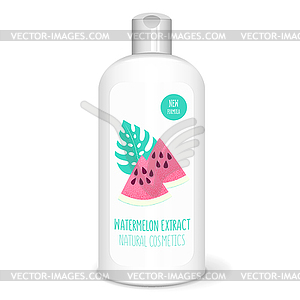 Shampoo bottle, white - vector clip art