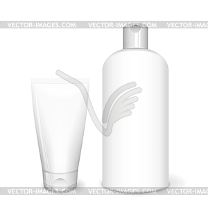 Cosmetics white templates - vector clip art