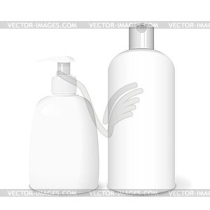 Cosmetics white templates - vector clipart