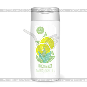 Citrus cosmetics with lime - vector image