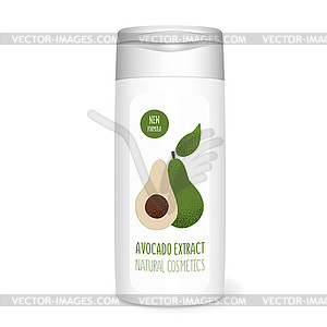 Shampoo bottle, white - vector clip art