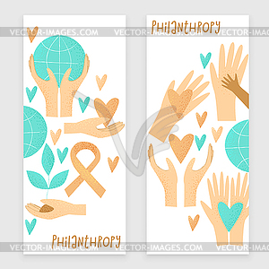 Philanthropy design, donation concept - vector clipart