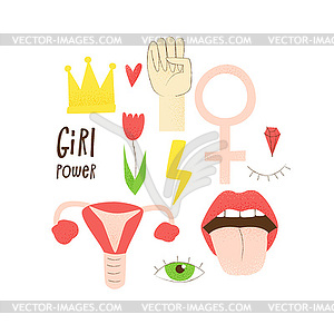 Girl power - vector clip art