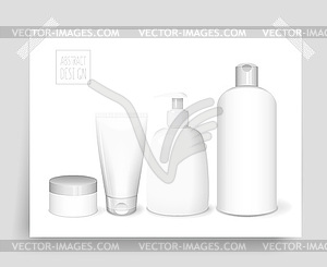 Cosmetics white templates - vector clip art