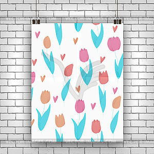 Tulip pink - vector clipart / vector image