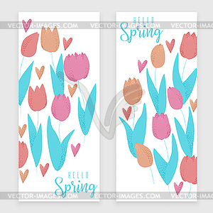 Tulip pink - vector image