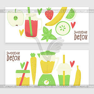 Detox smoothie - vector image