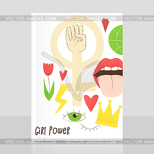 Girl power - vector clipart