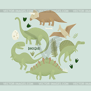 Dinosaurs design, tyrannosaurus rex - vector image