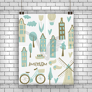 Amsterdam design - vector clipart