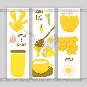 Honey and ginger design concept - vector clipart