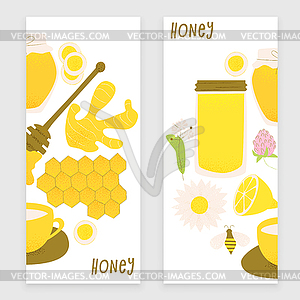 Honey and ginger design concept - vector clipart