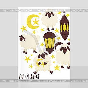 Eid ul Adha, muslim holiday - vector clipart