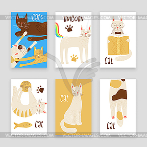 Cats concept, friendly - vector clip art