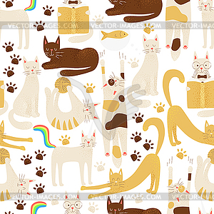 Cats concept, friendly - royalty-free vector clipart