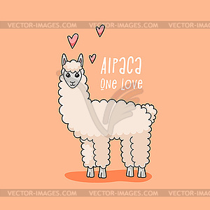 Llama day keeps doctor away - vector clip art