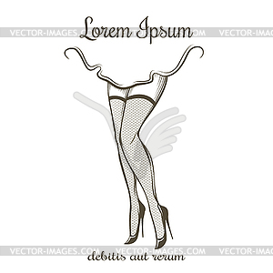 Legs in Stockings - vector image