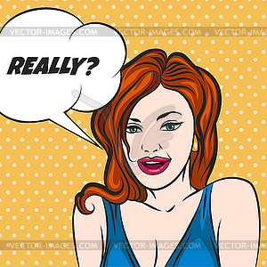 Asking Girl - vector image