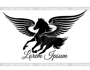 Winged Stallion Logo - vector image