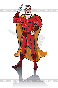 Standing Superhero - vector image