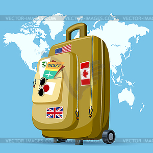 Travelling Bag - vector clip art
