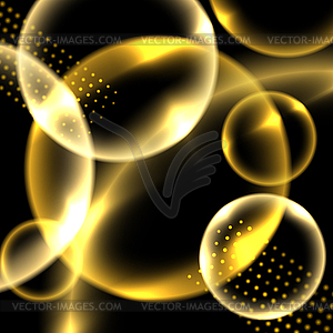 Glowing Circles Background - vector image