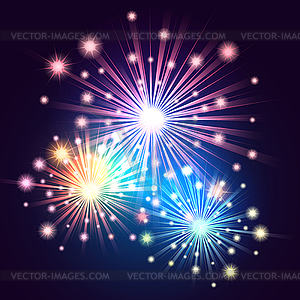 Holiday Fireworks - vector clipart