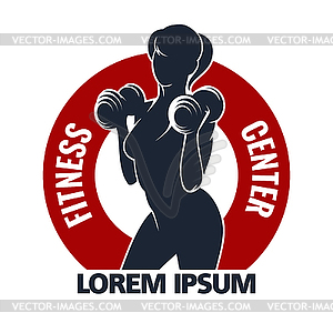 Gym or Fitness Club Emblem - vector clipart / vector image