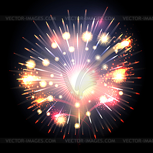 Bursting firework - vector image