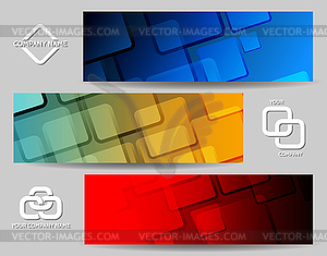 Square Banner Set - vector clipart