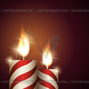 Christmas Candles Background - vector image