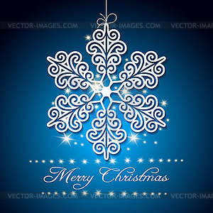 Christmas Snowflake Background - vector image