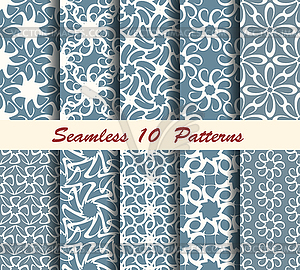 Ten Abstract Seamless Patterns - vector clipart