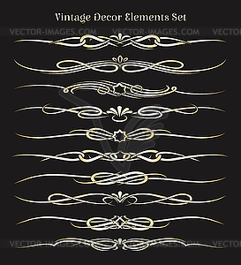 Vintage Decor Elements Set - vector clipart