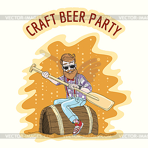 Craft Beer Party - vector image