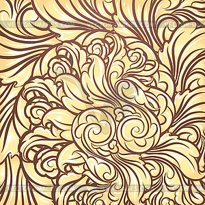 Golden Leaves Background - vector image