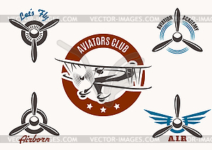 Aviation Emblem Set - vector clipart
