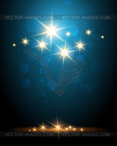 Shining Stars Colorful Background - vector clip art