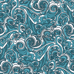 Wavy Seamless Pattern - stock vector clipart