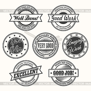 Motivative Badges Set - vector clipart