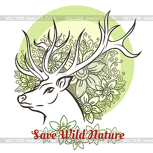Сохранить Wilde Природа - стоковое векторное изображение