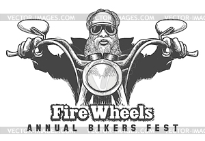 Bikers Festival Emblem - vector image