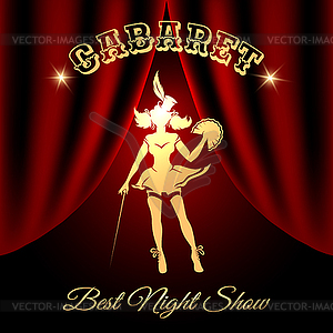 Cabaret Colorful Emblem - vector image