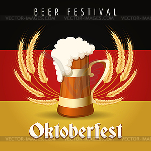 Beer Festival Emblem - vector image