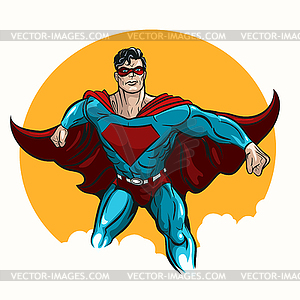 Standing Superhero - vector clip art