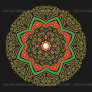 Golden Mandala - vector image