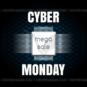 Кибер понедельник шаблон продажи баннера - изображение в векторе
