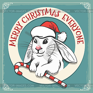 Merry Christmas Everyone Card - vector clipart / vector image